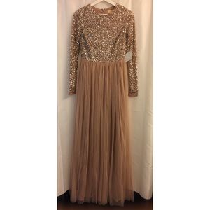 maya long sleeve midi dress